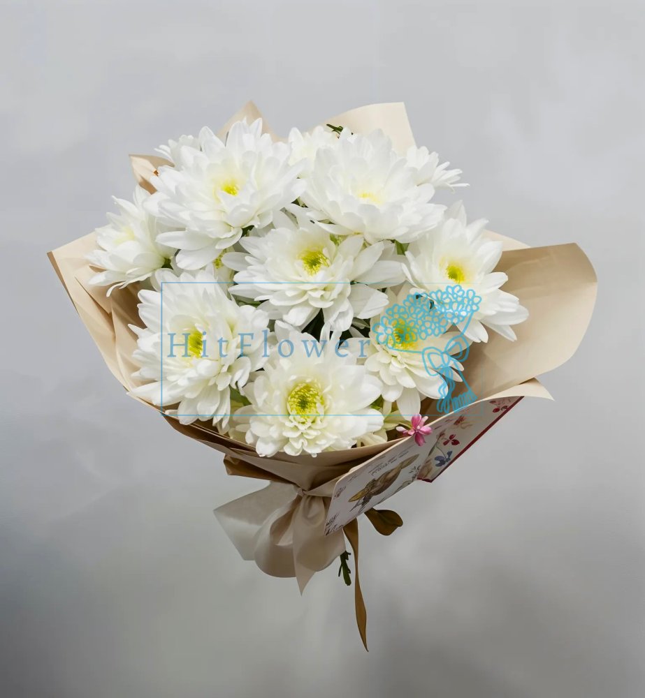 Букет цветов Хрустальное дыхание Букет цветов из: Хризантемы